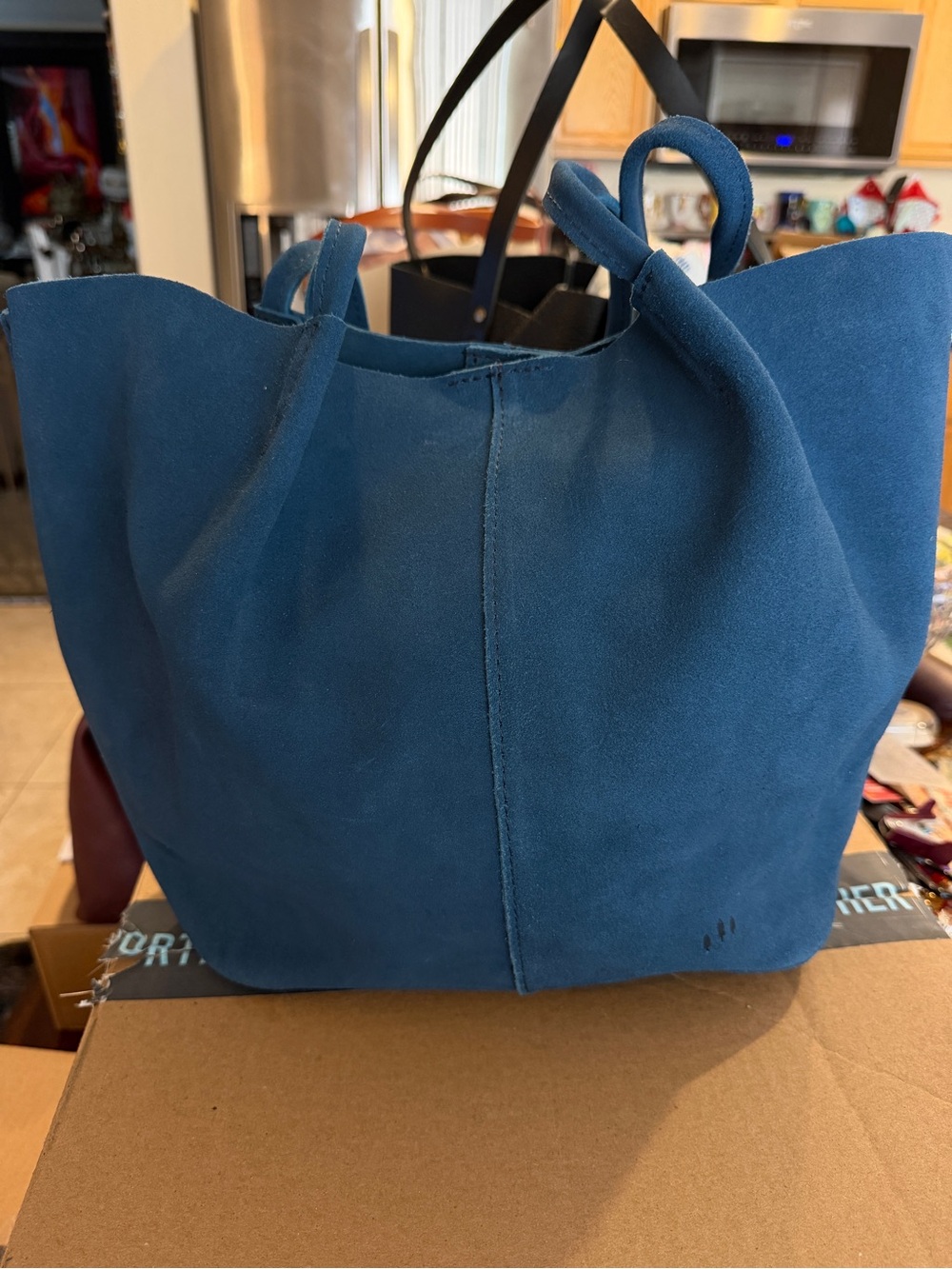 Portland Leather Goods PLG OS Mariner Blue Devan Suede Unicorn NEW - Picture 8 of 9